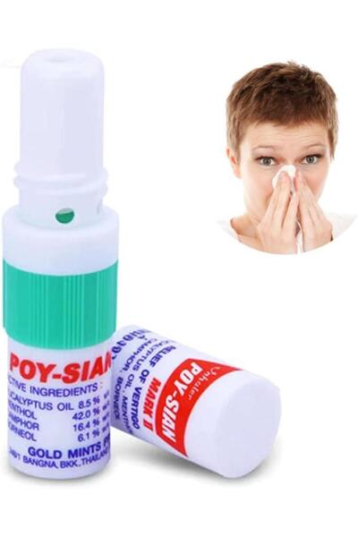 Poy Sian Burun İnhaleri – Aromaterapi Rahatlatıcı Nane Aromalı, Burun Tıkanık...