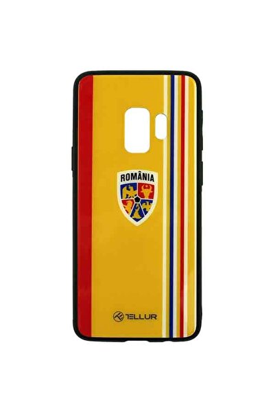 TELLUR Glass Print Case for Samsung Galaxy S9, FRF000050, Yellow Tricolor