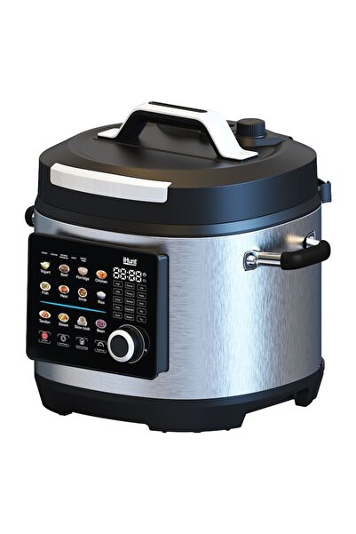 iHunt Oala sub presiune Bro Multicooker 8L Ultra, 1300W, Afisaj Color Touch, 25 programe, Silver