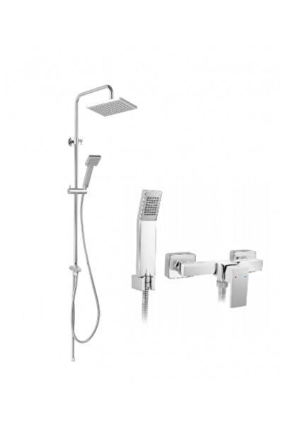 FERRO Coloana de dus fixa Wizard Square si mobila cu baterie dus Zicco