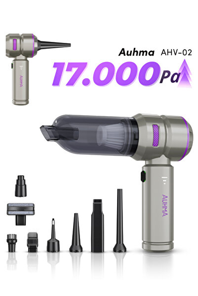Unico Auhma AHV-02 Kablosuz Araç İçi Süpürge | 17000PA Güçlü Vakum | Fırçasız...