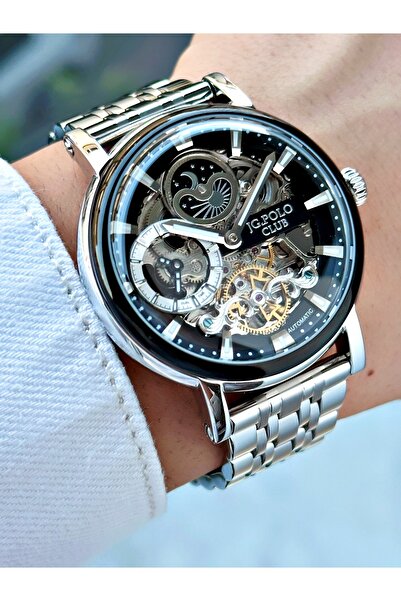 JG. Polo Club Steel Band Steel Case 5 Atm Water Resistant Automatic Men's Wristwatch S02014Mr