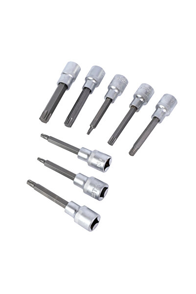 Lawazim Torx Spline Socket Bit Set 8 Piece - Impact Ready Heavy Duty Automotive Bit Socket Kit