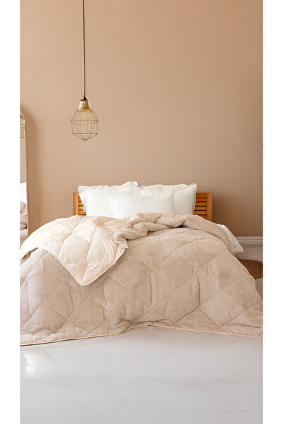 İzgi Concept لحاف مزدوج من قماش ويلسوفت المخملي |   حشوة سيليكون أصلية 100% |   فائق السماكة |   ثنائي الجانب