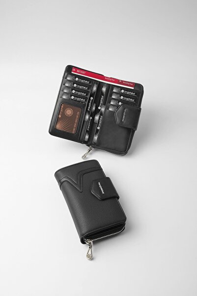 CENGİZ PAKEL Orta Boy Kadın Cüzdan – 65295M - Siyah