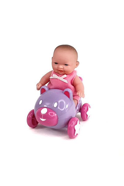 JC TOYS Toy Baby doll with car 13 cm
