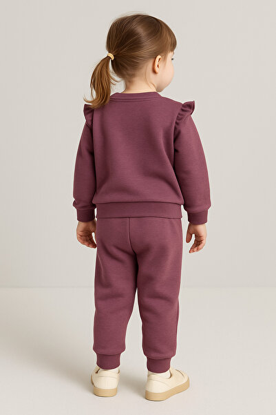 Merysa Fiyonklu Kalp Baskılı Takım