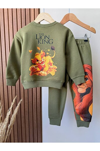 KidsSel New Season Boys' Printed Model Cotton Fabric Top and Bottom Set