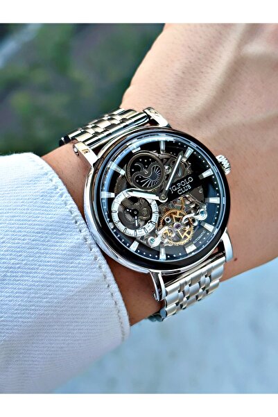 JG. Polo Club Steel Band Steel Case 5 Atm Water Resistant Automatic Men's Wristwatch S02014Mr