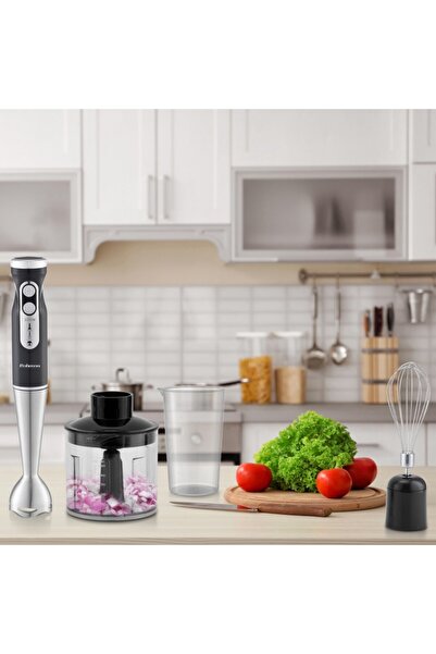 ROHNSON Mixer vertical cu accesorii, R5744, 1000W, 3 lame Titan, 9 viteze + Turbo