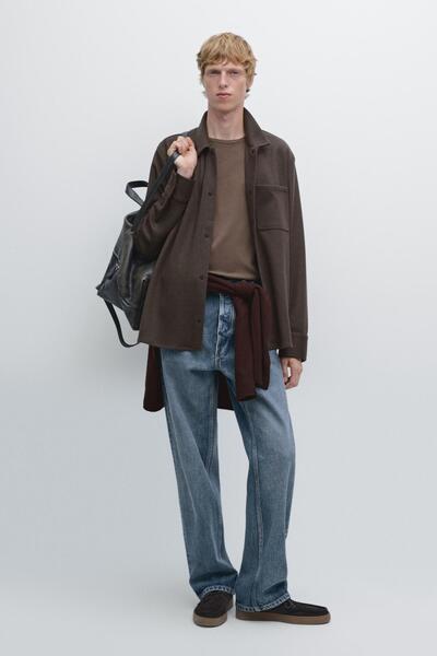 Massimo Dutti Cep detaylı çıtçıt düğmeli ince ceket