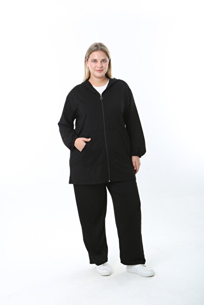 XL Modam γυναικείο κοστούμι από ύφασμα lycra cupra μαύρο