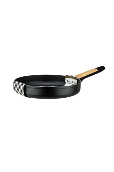 Raki Frying pan with wooden handle Black Wood 24xh4.8cm, induction