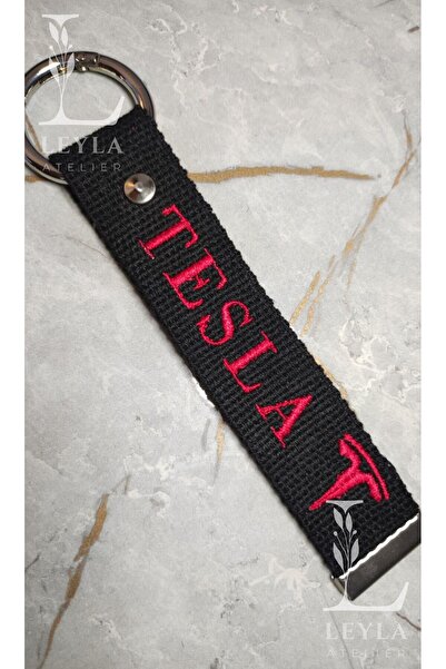 LEYLA ATELIER Metal Detailed Embroidered Car Keychain - Long Lasting, Stylish...