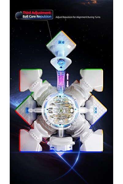 Moyu Super WeiLong V2 3x3 Manyetik Rubik Küp - 20M Ball Core + UV Kaplama