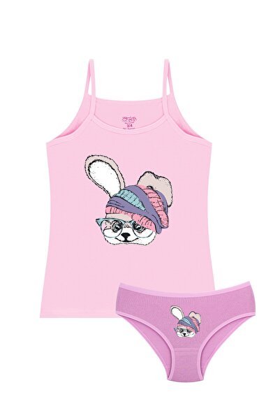 Öts Κοριτσίστικο εσώρουχο ελαστικό ύφασμα Pink Dog (96% βαμβάκι - 4% ελαστάνη)