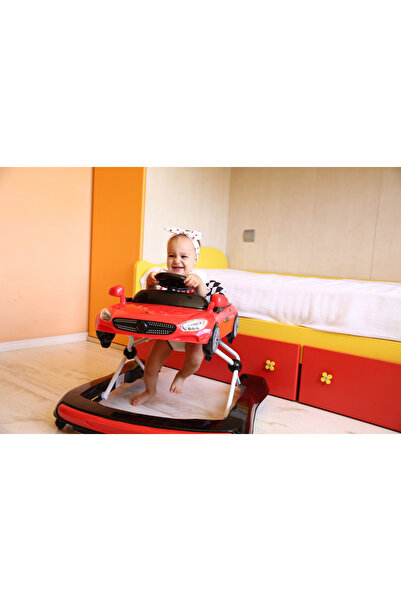 Cangaroo 2in1 Cabrio Red walker convertible into a walker, Adjustable height, Walker function