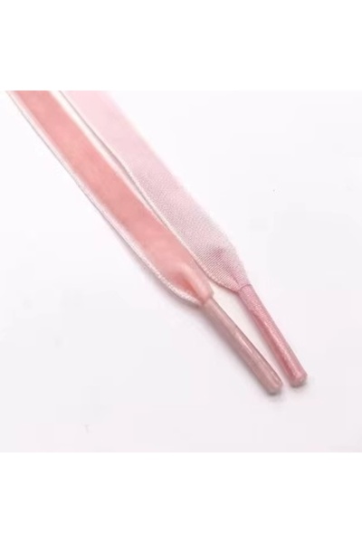 KESNUP Set of 2 velvet shoelaces, width 1 cm, length 120 cm, Pink