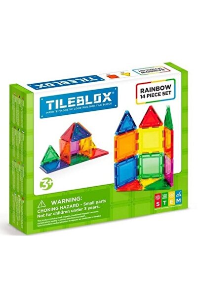 Magformers Set de construcții magnetic Tileblox, 14 piese, 185x167mm, pentru ...
