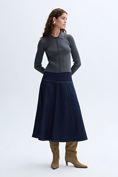 Mudo Fitted Polo Neck Cardigan