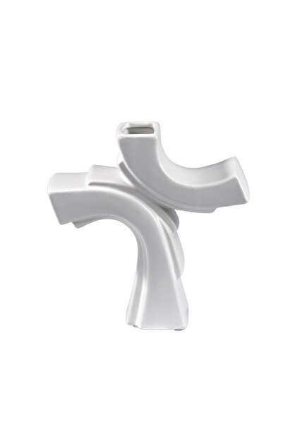 Danube Home Florence Ceramic Astraddle C Vase Large – Modern Decorative Flower Vase for Home & Office