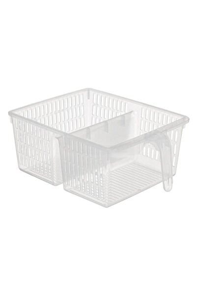 SHOPIENS Organizator dublu pentru frigider, plastic perforat transparent, Shopiens®