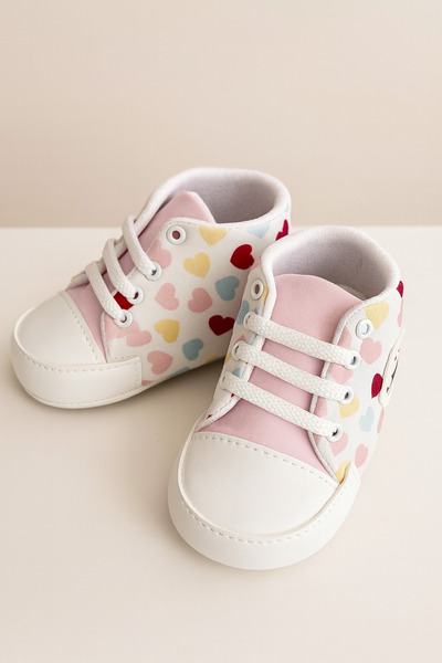 mini mia Baby Girl Colorful Heart Booties Shoes Size 18-19