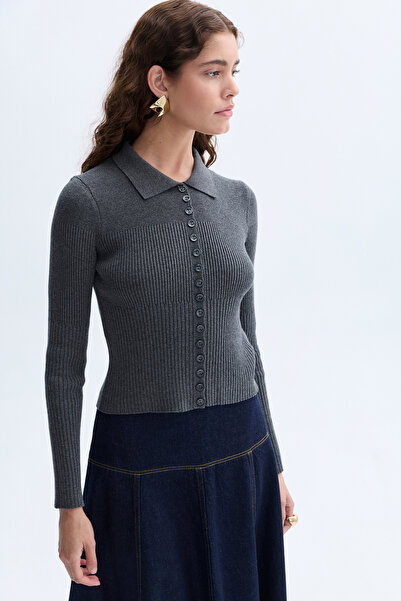 Mudo Fitted Polo Neck Cardigan