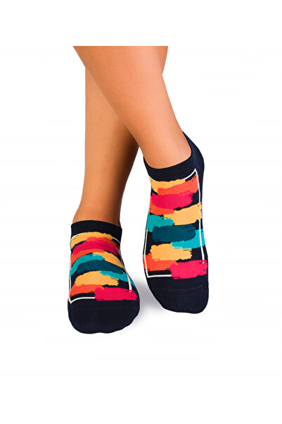 Pirin Hill Sosete bumbac scurte Brushes - Black Rainbow