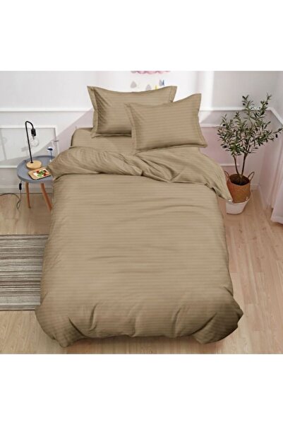 Casa de Vis Set lenjerie de pat, 1 persoana, 140 x 200 cm, cu elastic, DY-12, tip damasc, 4 piese,