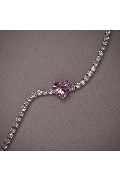 HAVANA JEWELLERY Brățară PINK CRUSH placată cu argint 925 și cristale Swarovski