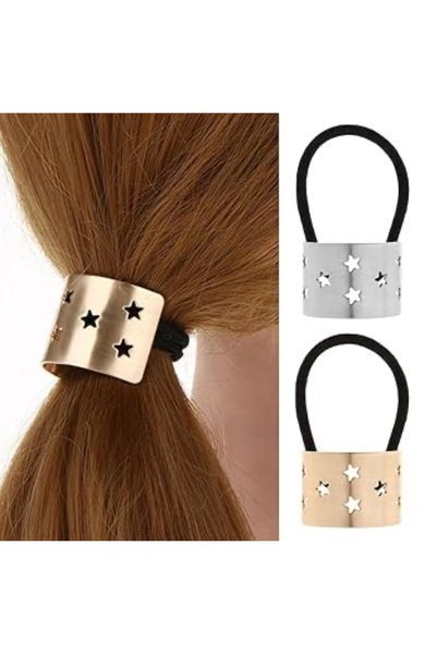 HUby design Star Patterned Luxury Rubber Hair Tie
