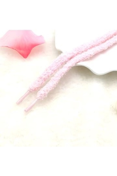 KESNUP Set of 2 fluffy plush shoelaces, 120 cm, Pink