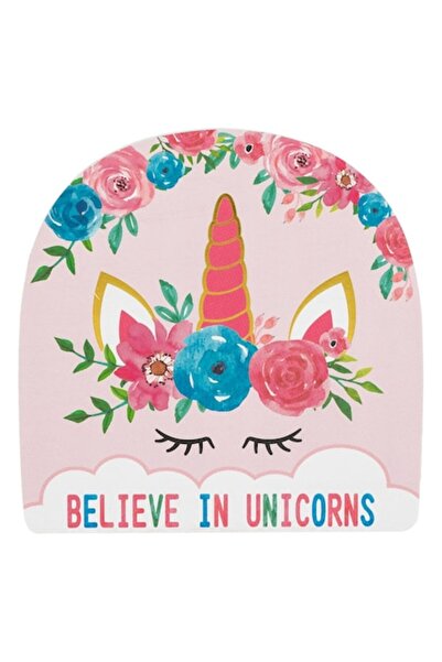 SHOPIENS Decorațiune de masă din lemn cu unicorn, roz, 14,5 x 1,8 x 15 cm