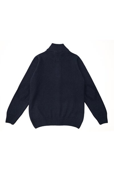 Doctor junior Erkek Çocuk Baklava Desenli Fermuarlı Lacivert Okul Hırkası