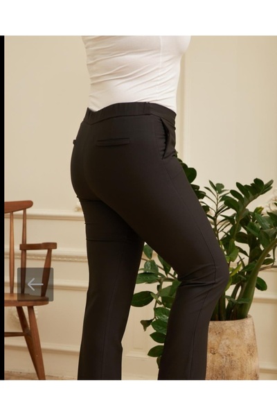 Double.Tt Women's High-Quality Carrot Cut Top-Level Pants with Side Pockets and Elastic Back