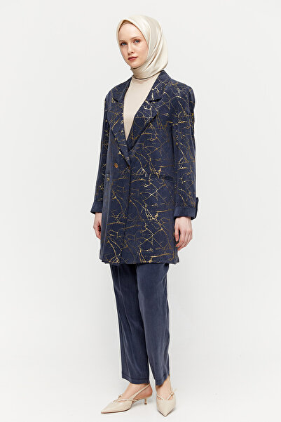 Setrms Jakarlı Kruvaze Ceketli Takım