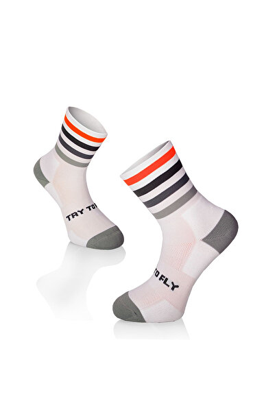 Try to Fly Sosete pentru alergat RUNNING MICROLON SOCKS White - Gray