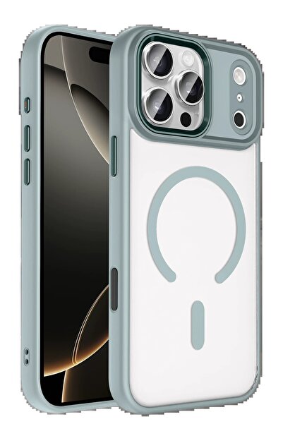 Khayra غطاء ماج سيف لهاتف ابل ايفون 17 برو - رمادي-(5796) - ESZAOC6490-3277