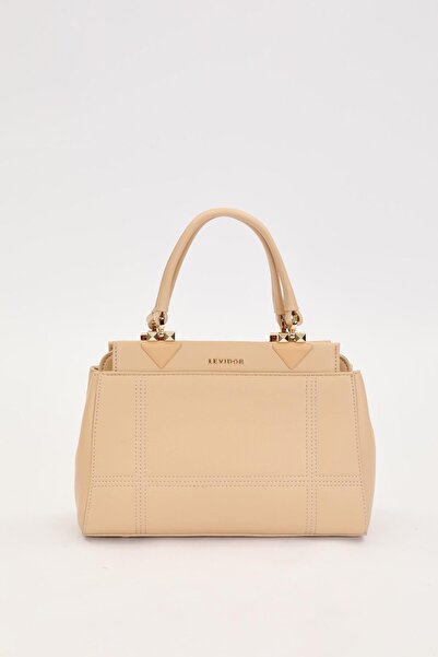 Levidor Khaki Stripe Stitching Model Handbag