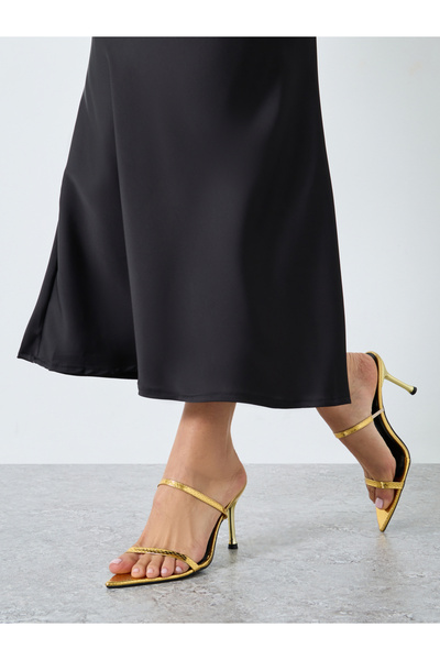 Styli Stiletto Heel Slip-On Sandals