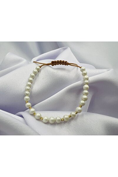 OEM Brățară cu perle si bilute din aur 14k - Reglabila