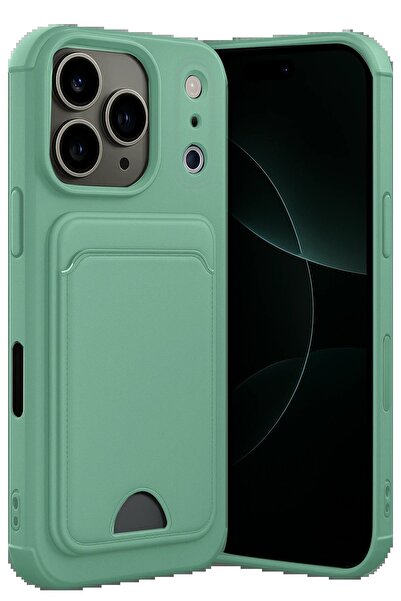 OEM Apple iPhone 17 Pro Max Kelvin Silicone with Business Card - Light Green-(5796) - Aslprl8506-6391