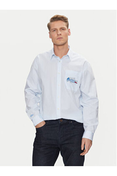 Lacoste Cămașă bărbătească CH4548 Albastră