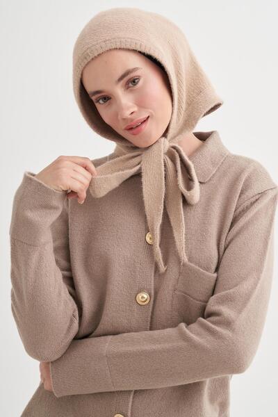 carell Knit Balaclava Beanie Headgear Mink