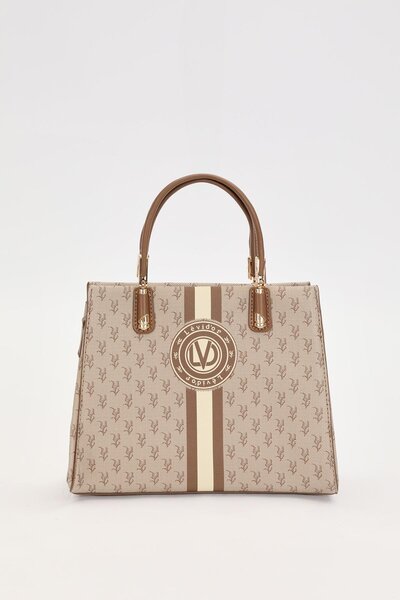 Levidor Camel Monogram Desenli El Çantası