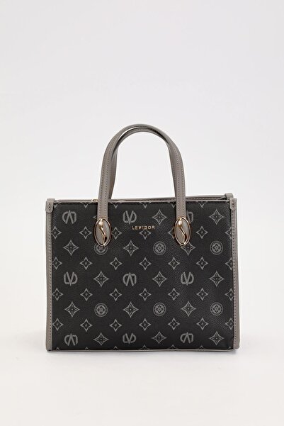 Levidor Geantă de mână albastră LVD cu imprimeu