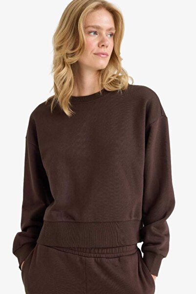 DeFacto Kadın Sweat B8568AX/BN267 BROWN