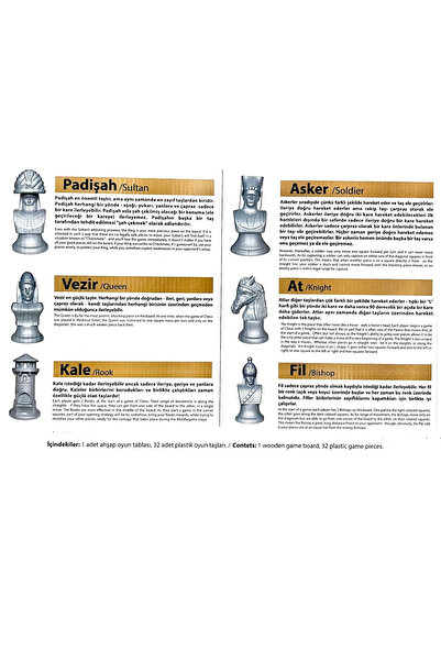 CA Games Ottoman Chess +7 Years Old and Above Intelligence-Strategy Game with Large Wooden Board