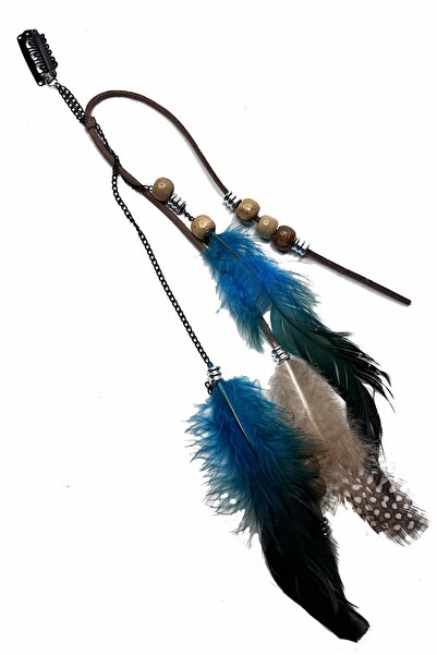 New Obsessions Lanț de păr boem cu pene Rasta